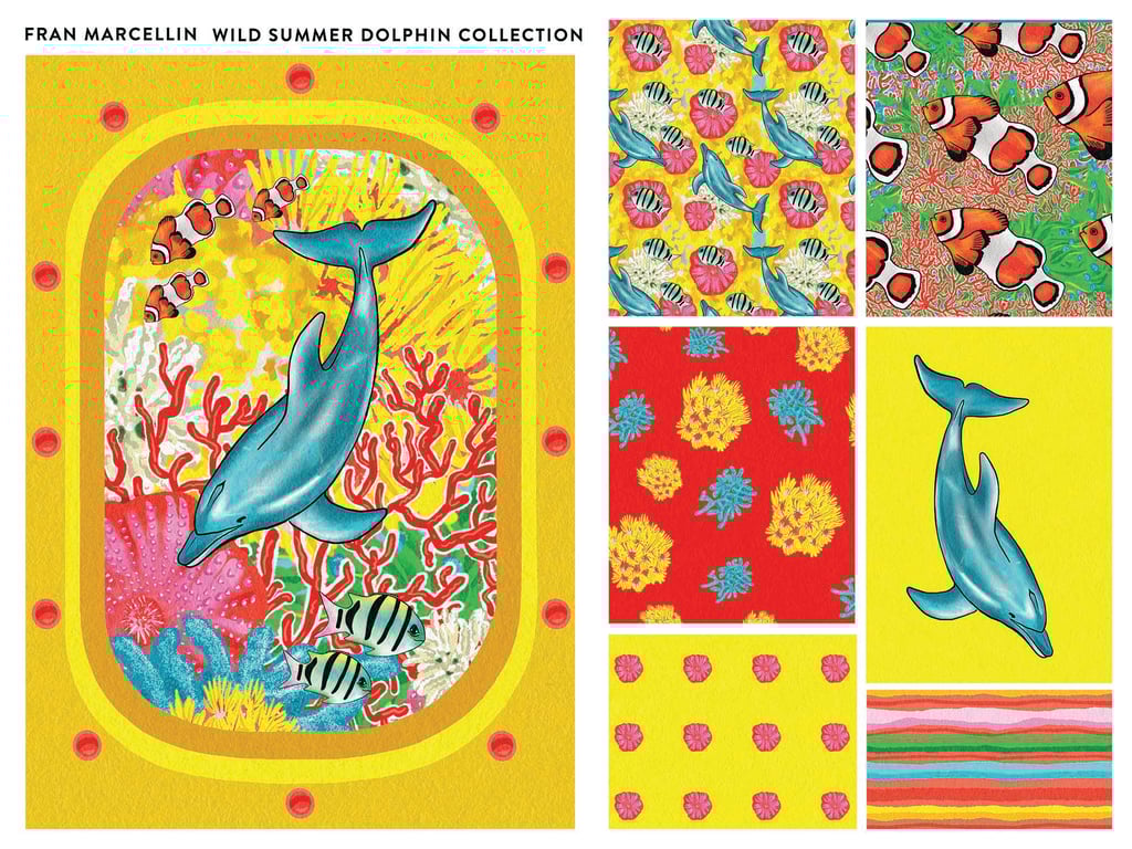 Frances Marcellin Wild Summer Collection – Dolphin Spread – Frances Marcellin – April 2025
