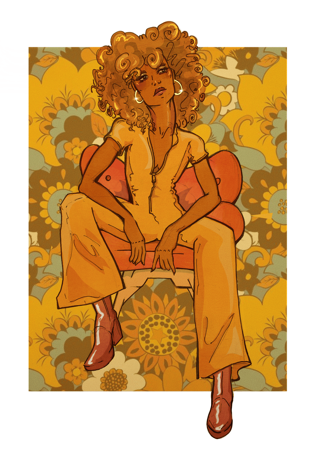Cathy Stanford illustration Jumpsuit Girl