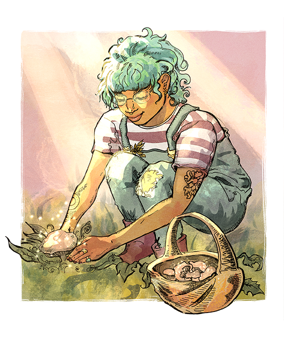 Cathy Stanford illustration Pickingmushrooms-cathystanford-illustration-72