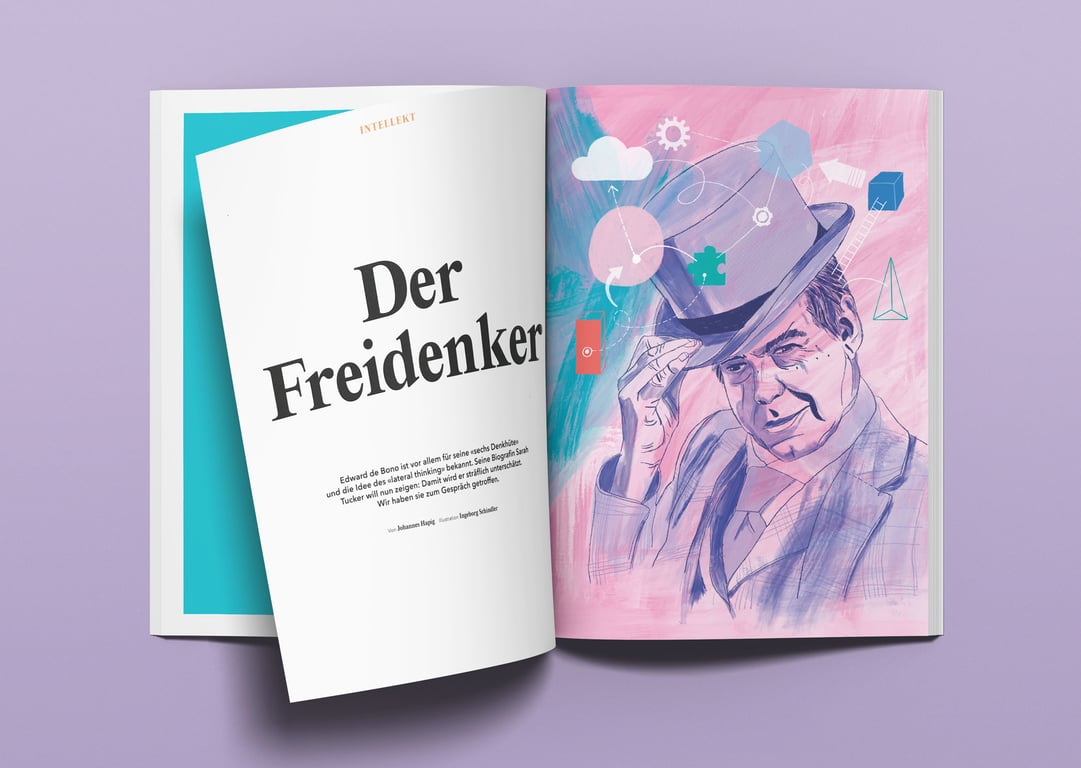 Ingeborg Schindler Editorial illustration for Galledia