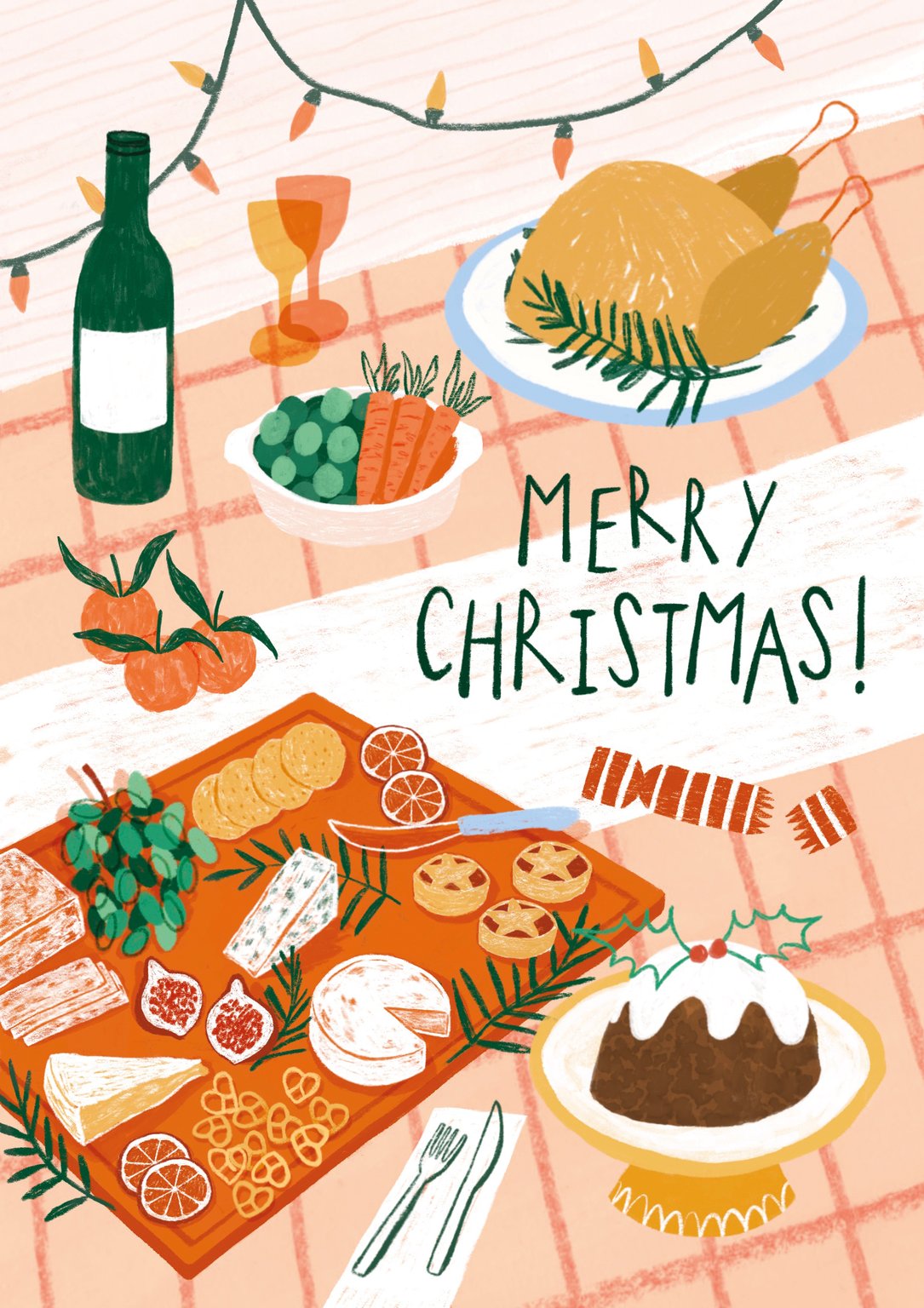 Ciara Moran Christmas Dinner Greeting Card
