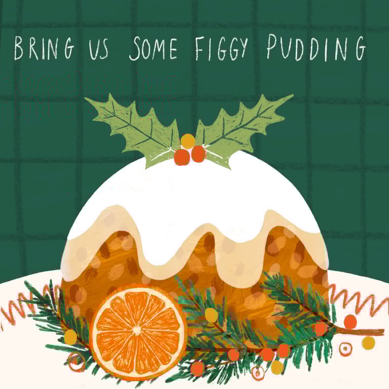 Ciara Moran Christmas Pudding Greeting Card