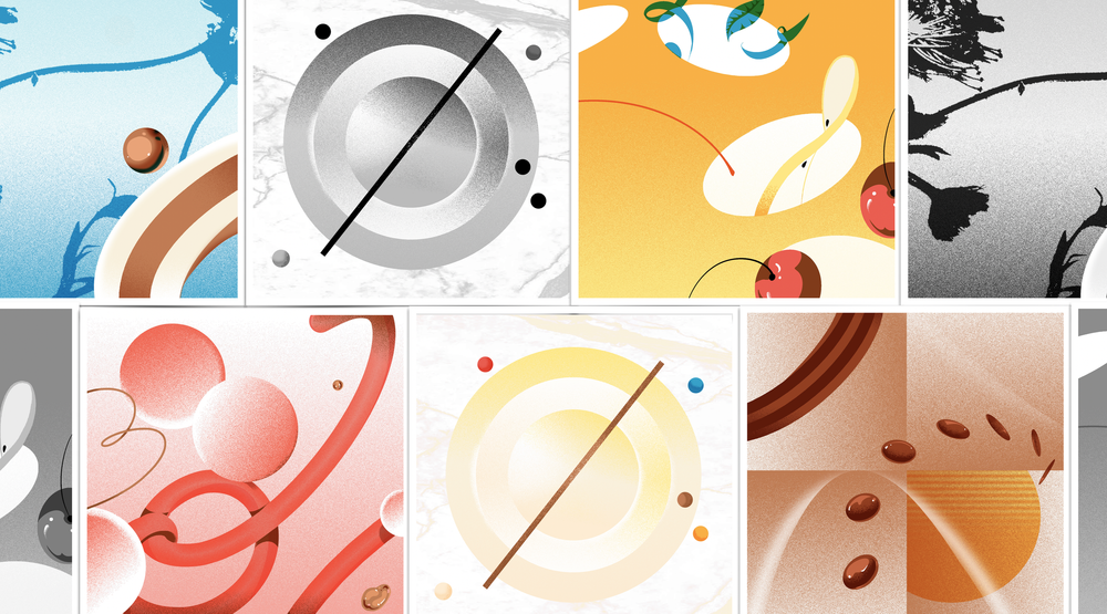 Yulong Lli Dessert Drink Menu Illustration