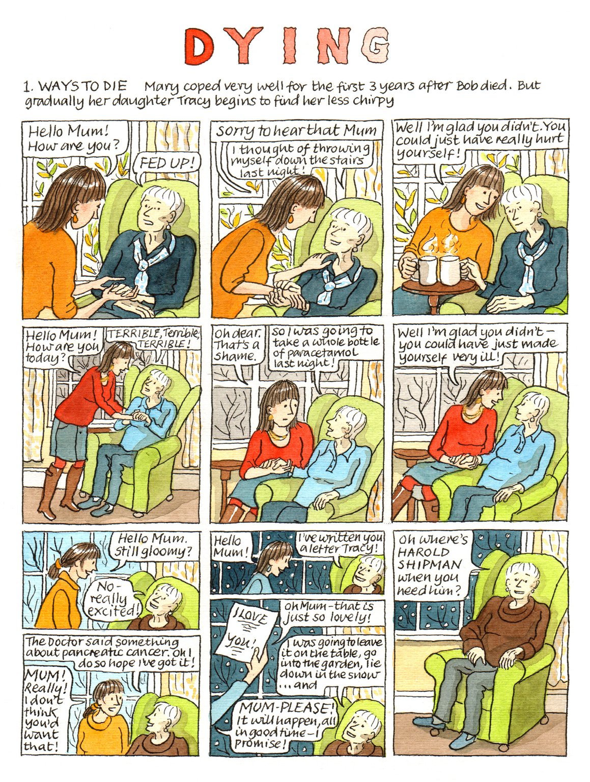 Teresa Robertson ‘Dying’ comic