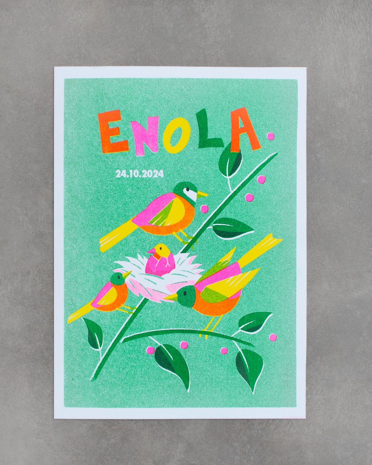 Capucine Matti Enola birth card