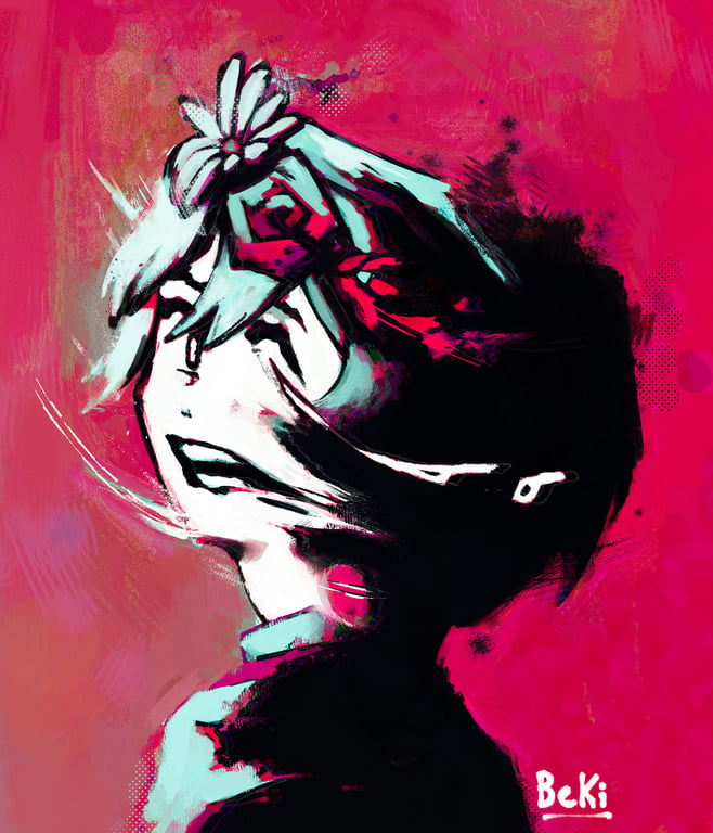 Beki Evans Basil and Stranger – Digital portrait