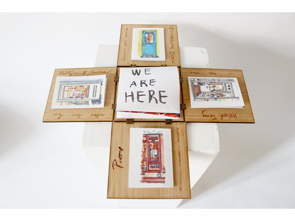 Inside Illustration: Handmade Illustrations by AOI Members “Us Not Them” Artist Book Inside view