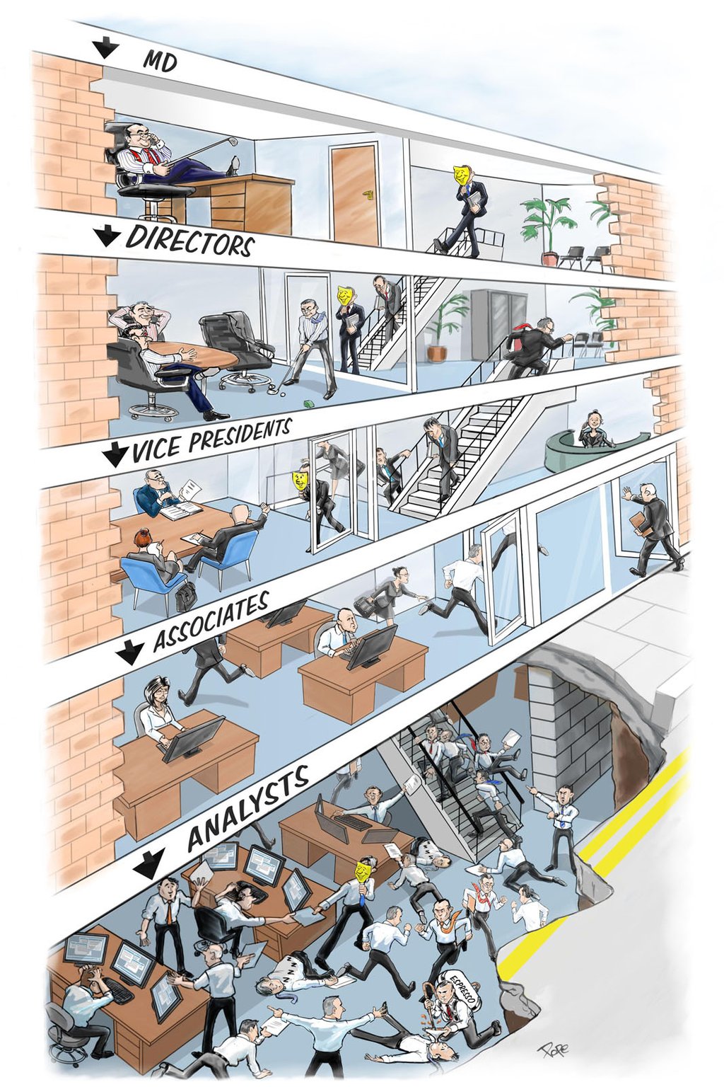Martin Pope Financial News cartoon