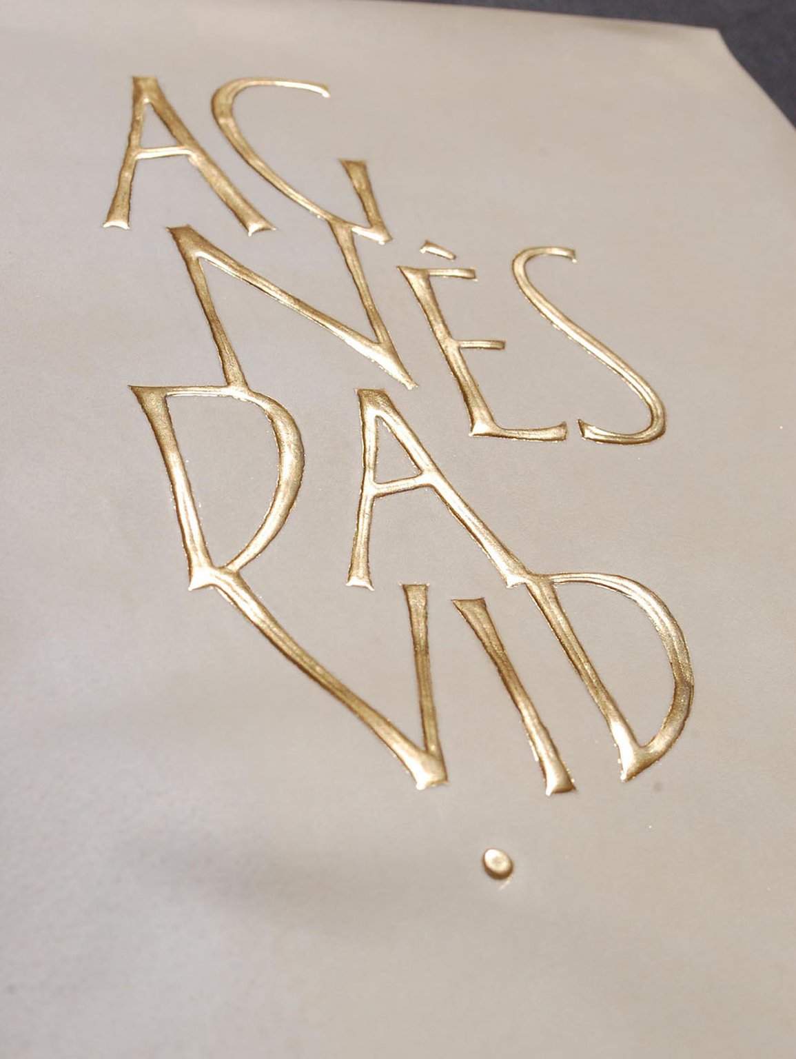 Oriol Miró Gold Lettering