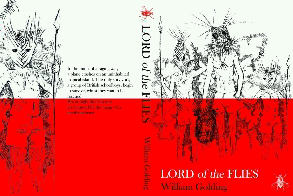 Sally Barnett (INKYMOTES) Book cover design: Lord of the Flies