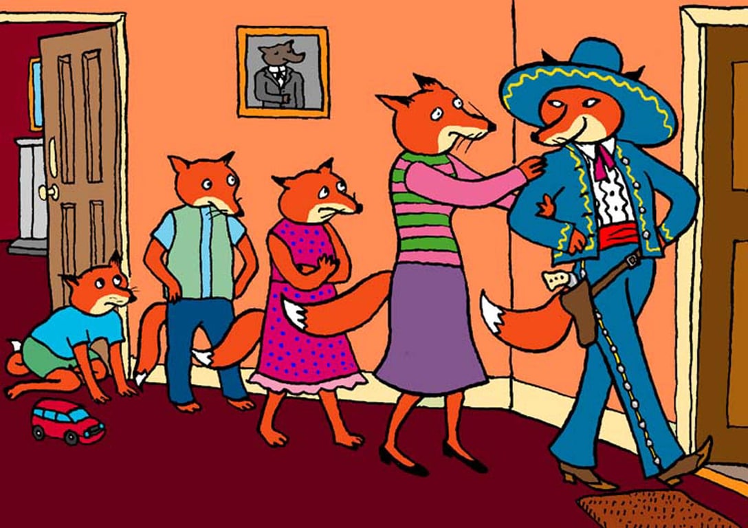 Margaret Welbank Cube the Fox, story illustration