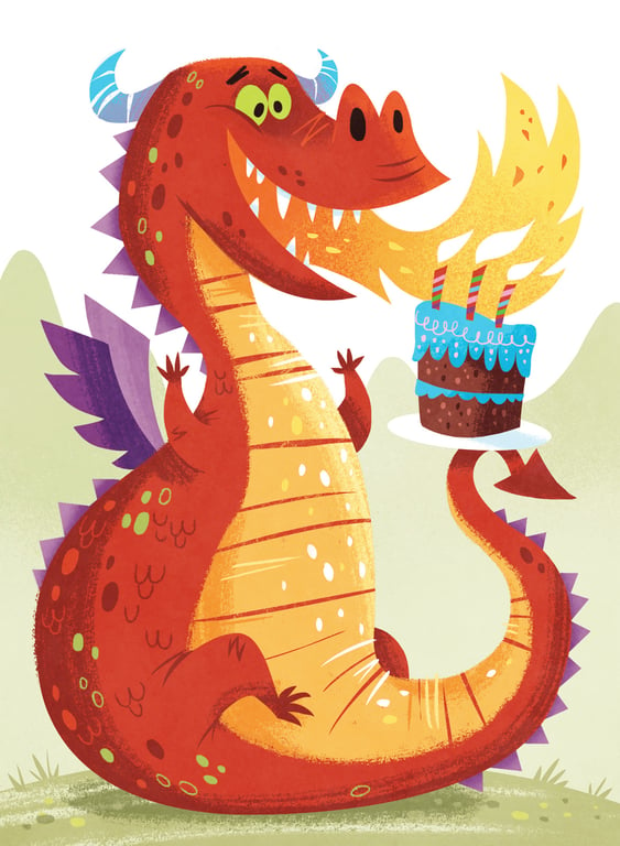 Lee Cosgrove Dragon Birthday Card