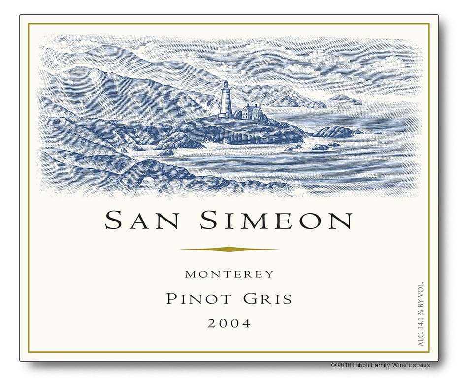 Steven Noble San Simeon Wine Label Illustration