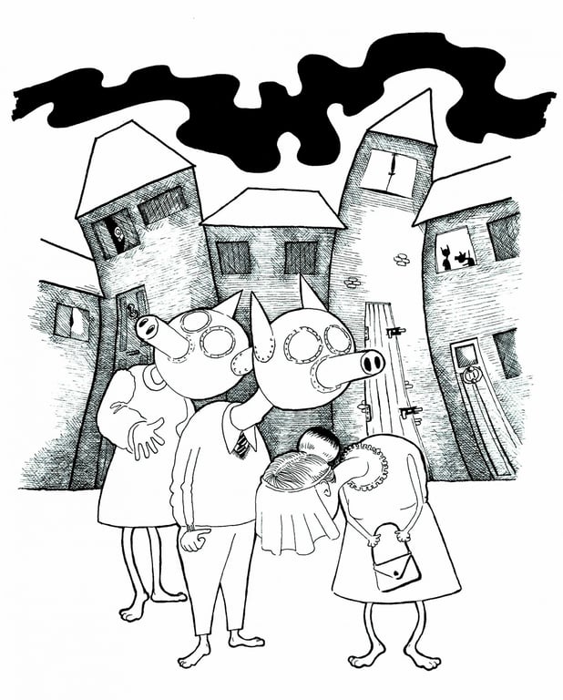 Sally Barnett (INKYMOTES) fantasy book illustration for ‘The Stench’