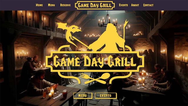 Screenshot of the homepage for Web Design Team 2024
