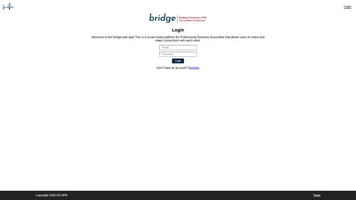Screenshot of the homepage for Web App Team 2023