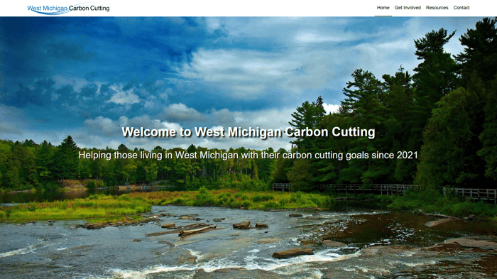 Screenshot of the homepage for Web Design Team 2022