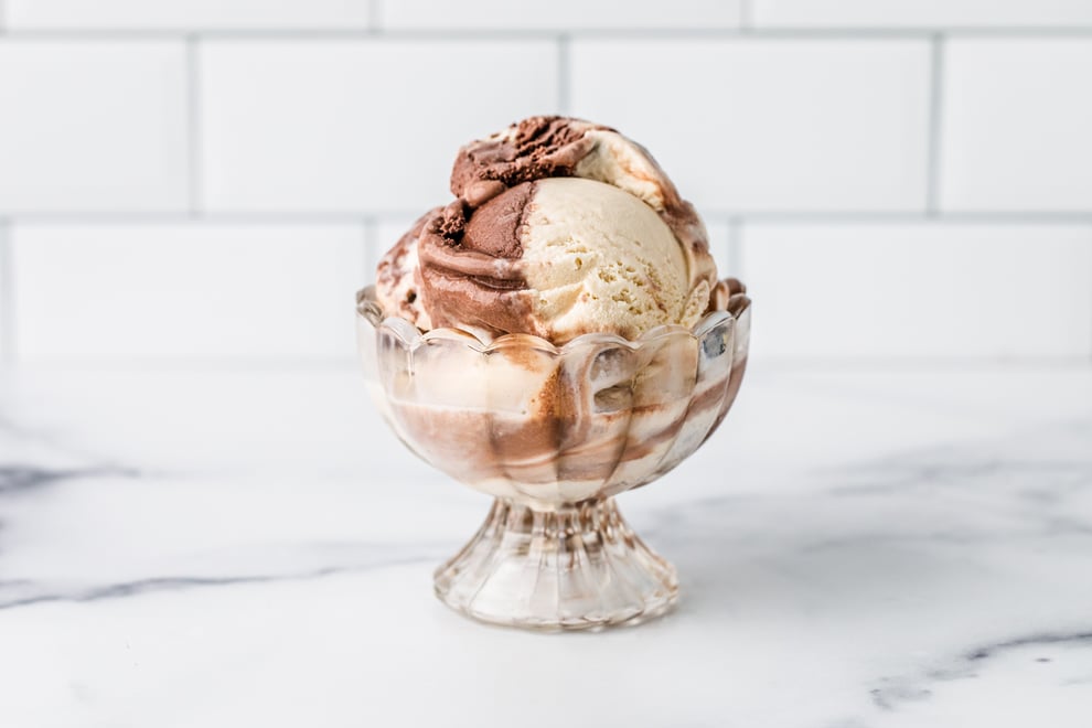 Winfield's Chocolate Bar Caramel Tornado Ice Cream