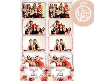 Flower Blast photo booth print template