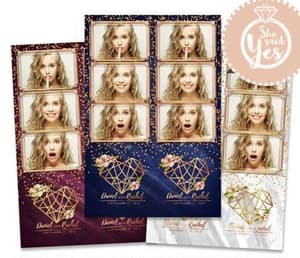 Geometric Heart photo booth print template