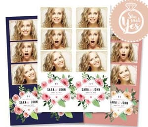 Floral Geometric photo booth print template