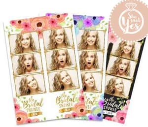 Watercolor Flowers photo booth print template