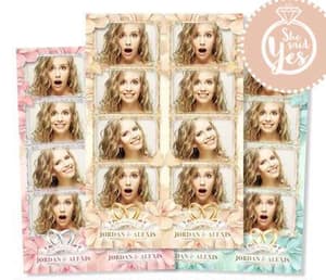 Elegant Wedding Rings photo booth print template