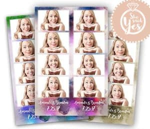 Watercolor Melody photo booth print template