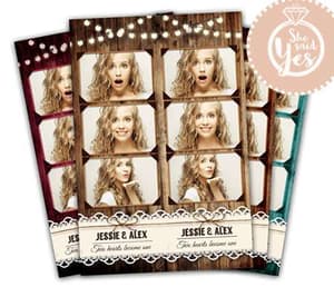 Rustic Lace photo booth print template