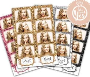 Glitz & Glam photo booth print template