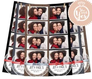 Rustic Round Lace photo booth print template