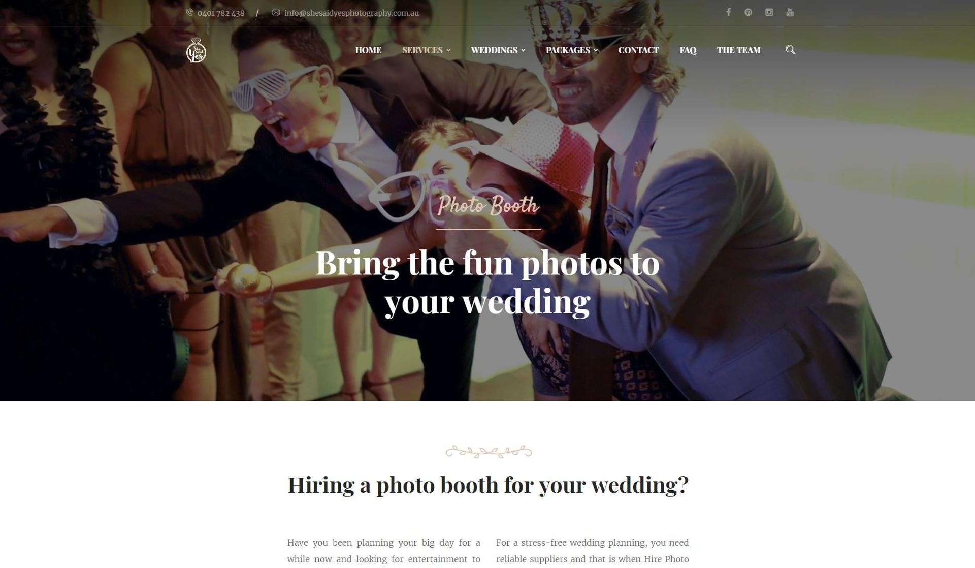 Photo booth preview collage showing guests having fun