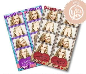 Romantic Rustic Hearts photo booth print template