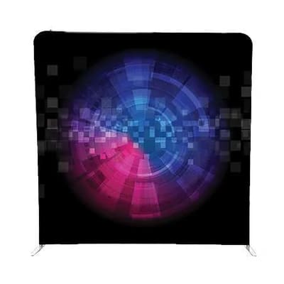 Colourful abstract digital art banner backdrop