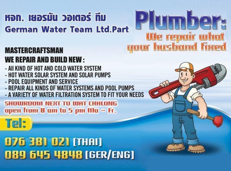German Water Team Master Plumbers Phuket