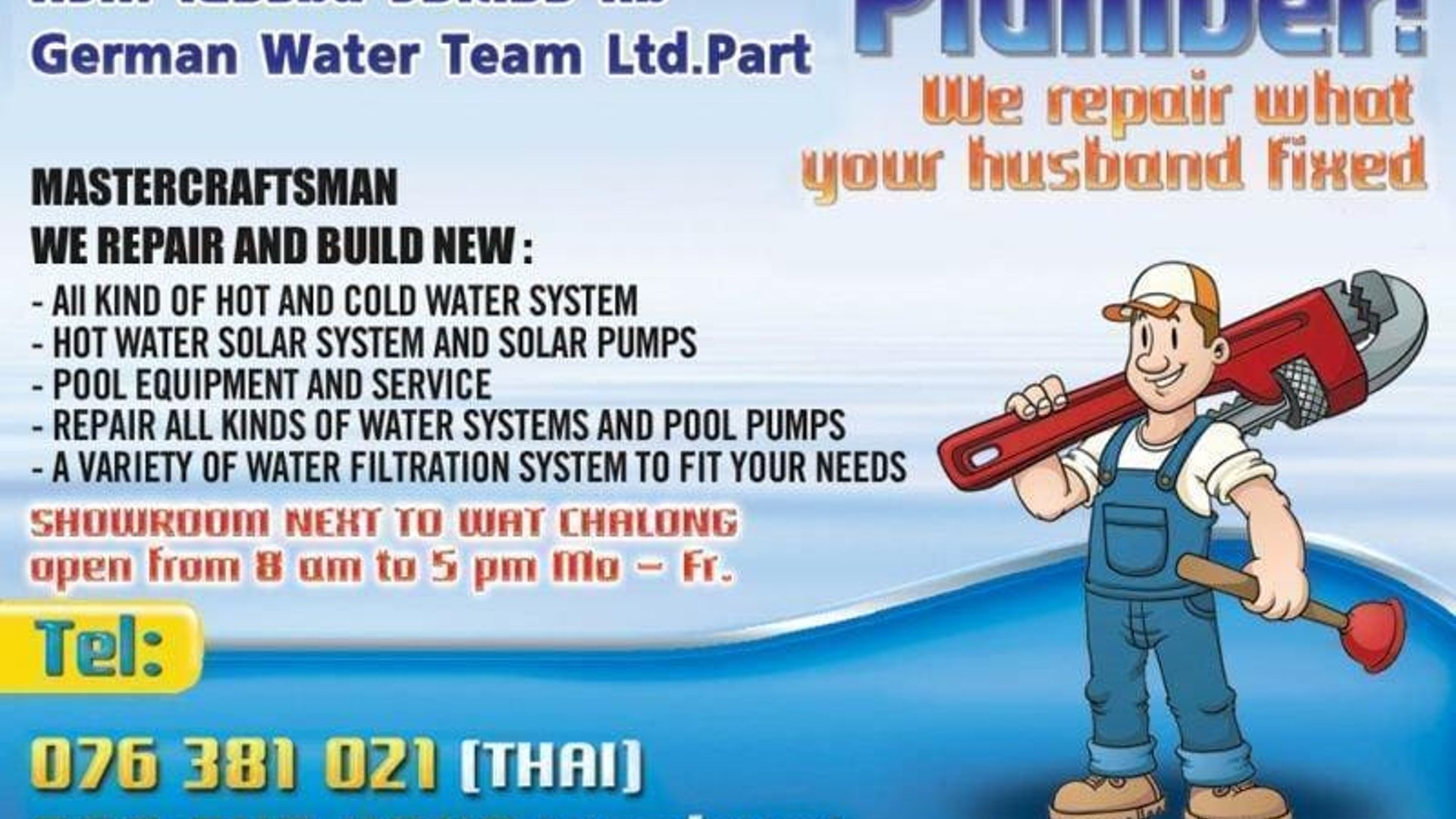 German Water Team Master Plumbers Phuket
