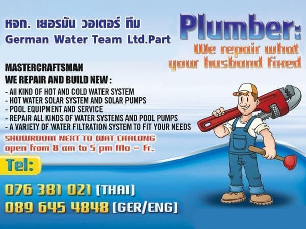 German Water Team Master Plumbers Phuket