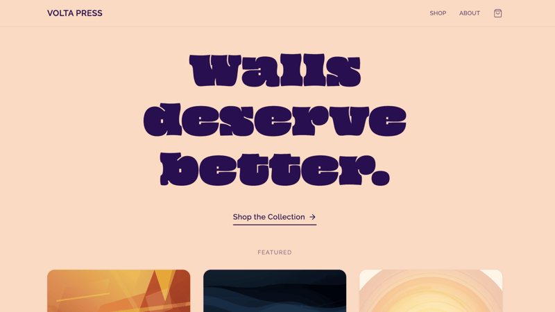 Volta Press screenshot