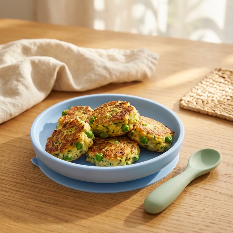 Pea & Zucchini Fritters (Toddler BLW)