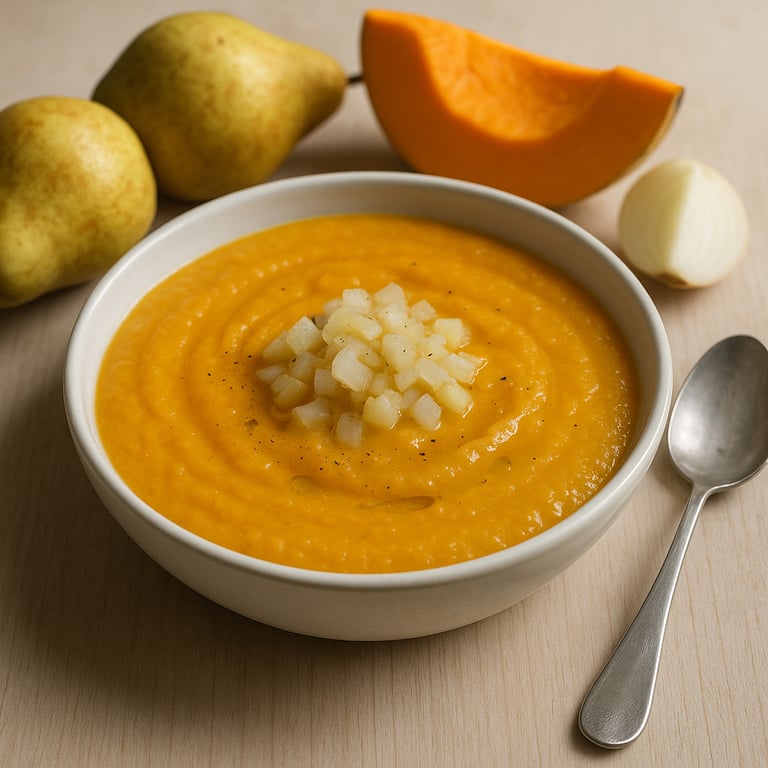 Cremige Kürbis‑Birnen‑Suppe