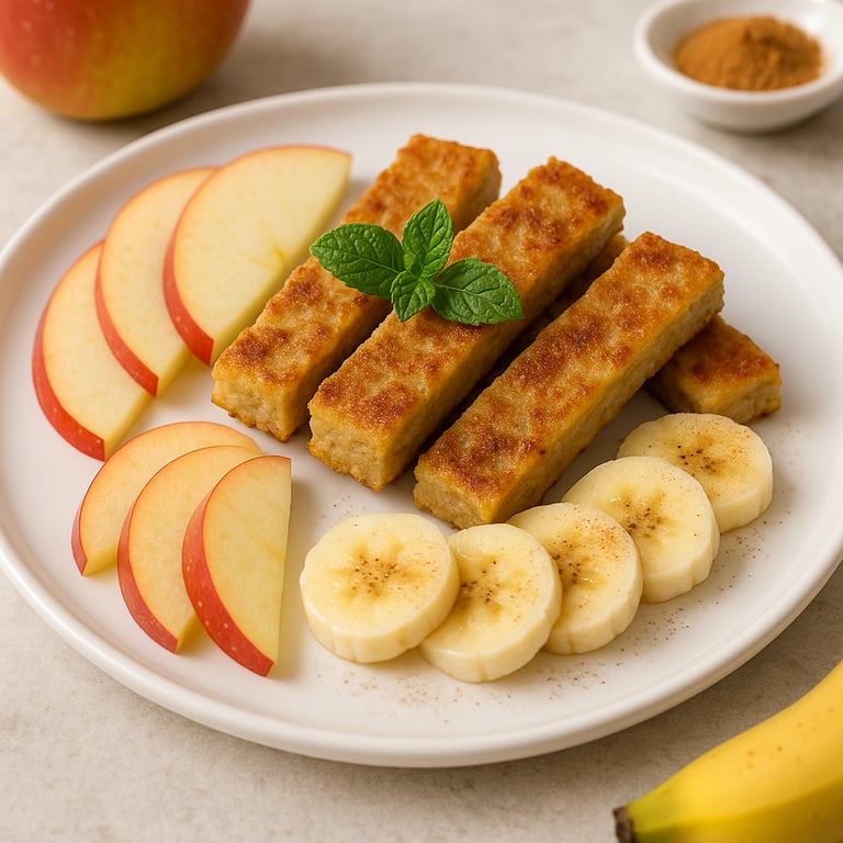 Apfel-Bananen Fingerfood zum Frühstück