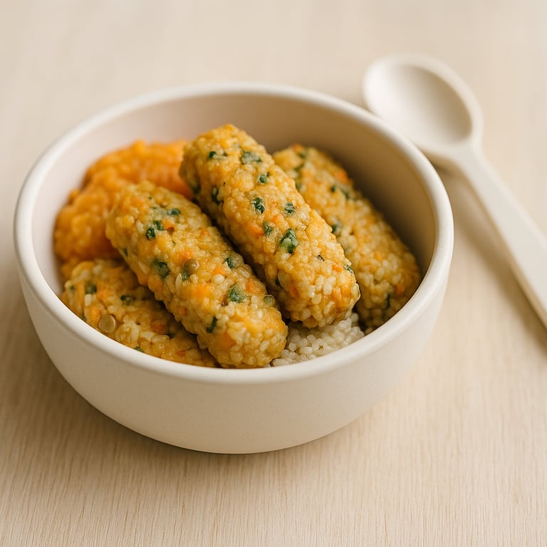 Carrot, Kale, Lentil & Rice Baby Fingers (Baby-led weaning)