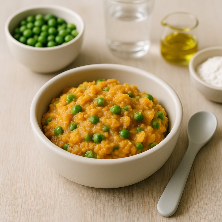 Sweet Potato & Pea Toddler Pancakes (Baby-Led Weaning, 10+ months)