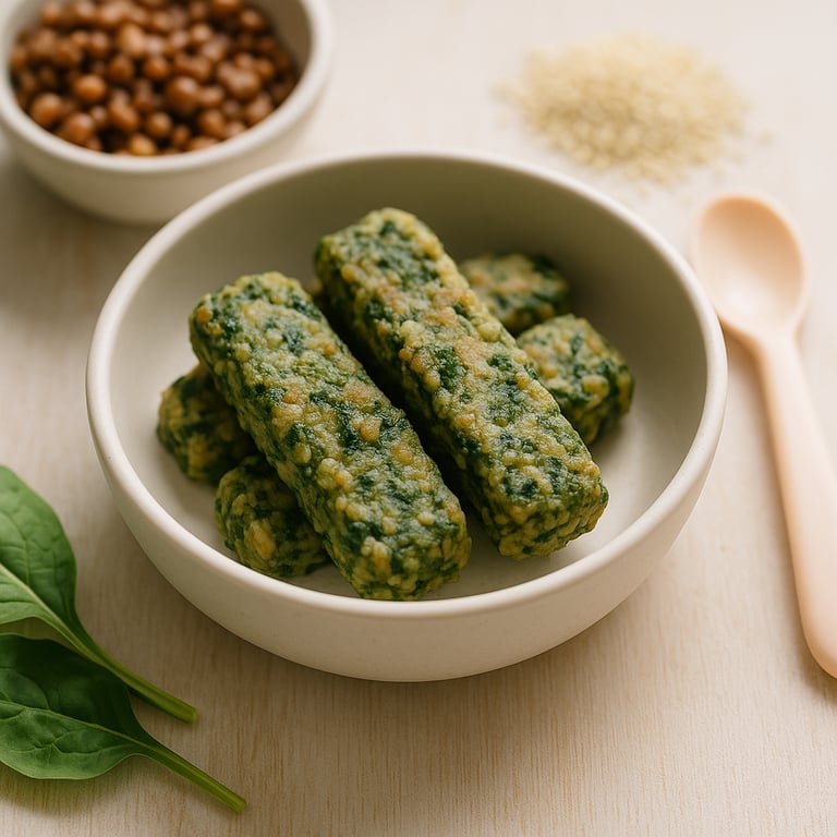 Lentil & Quinoa Spinach Fingers