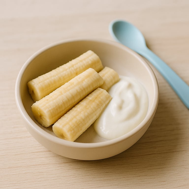 Banana Fingers with Yoghurt Dip