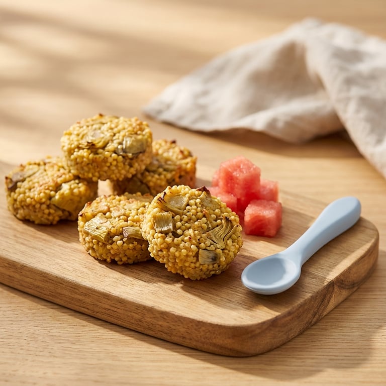 Artischocken- und Hirse-Kleinkindkuchen