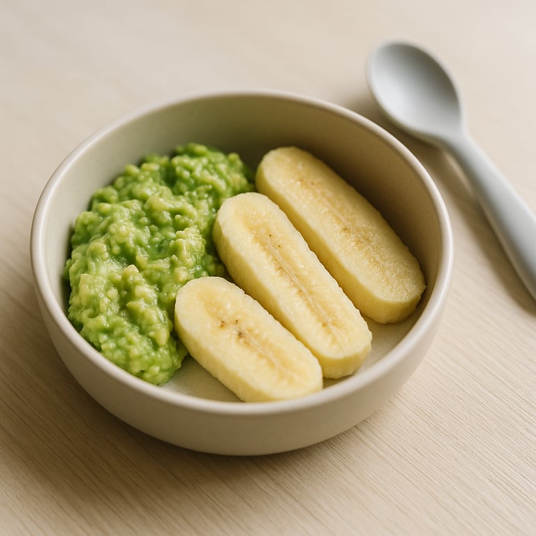 Avokádó és banán baba falatok (BLW)