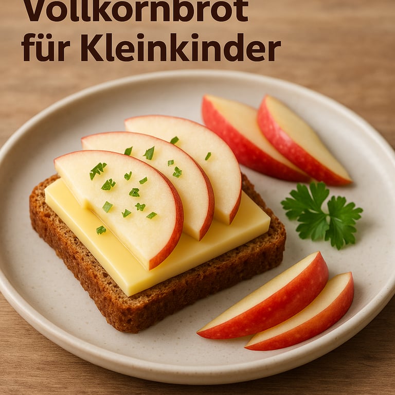 Apfel-Käse-Vollkornbrot für Kleinkinder