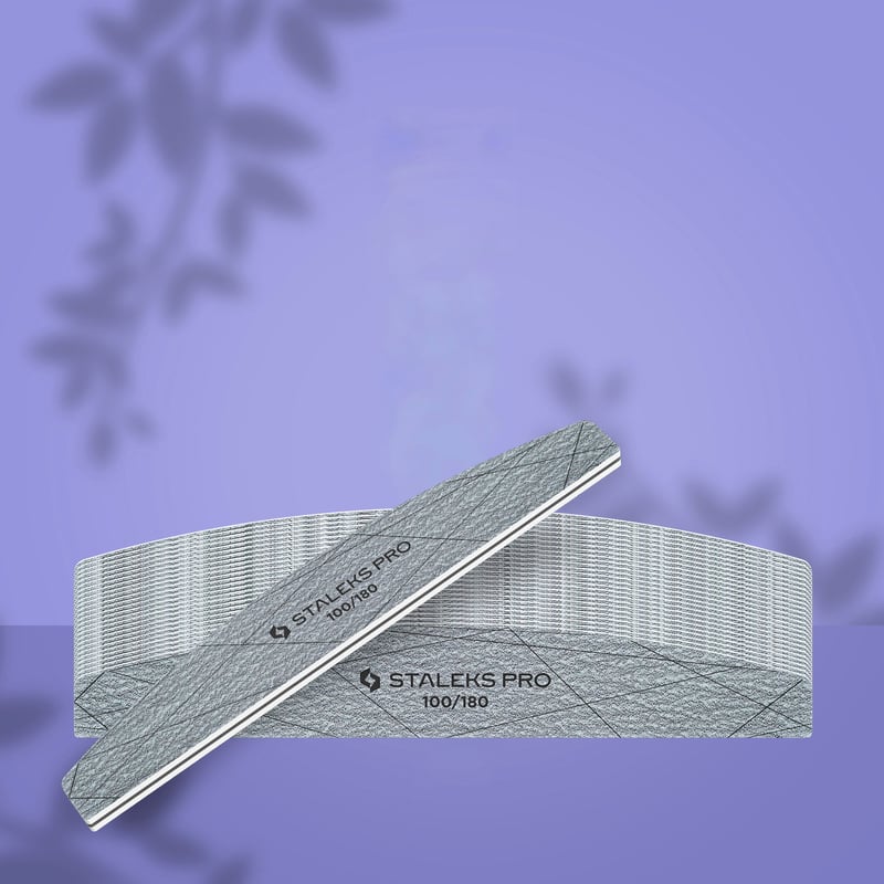 STALEKS SMART 40 Crescent mineral nail file, 100/180 grit (25 pc)