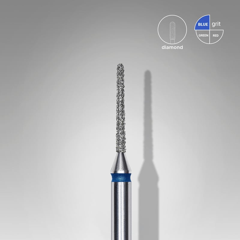 STALEKS EXPERT Fresa diamantada «aguja» azul, diámetro 1 mm, parte de trabajo 10 mm